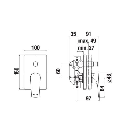 Concealed Mixer