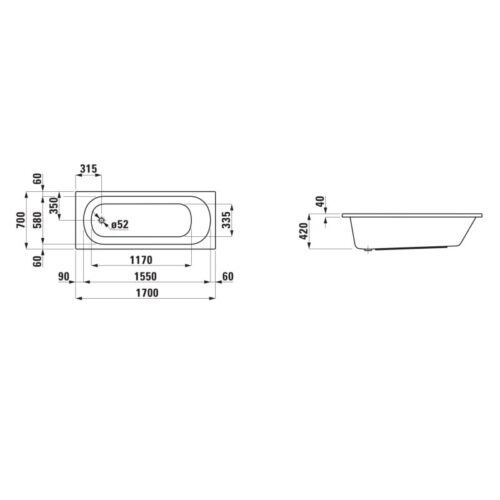 LAUFEN Bathtub